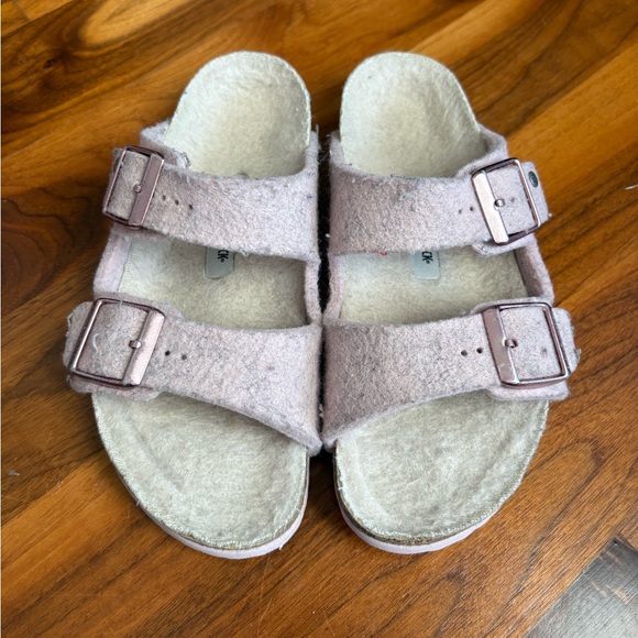 Birkenstock Arizona Shearling/Wool sandals, kids size 33, USED - Picture 1 of 13